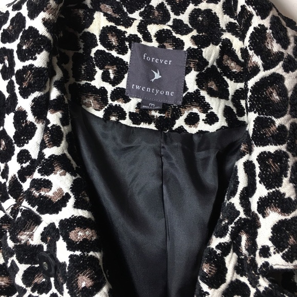 Forever 21 Animal Print Jacket Size Medium - Picture 4 of 5